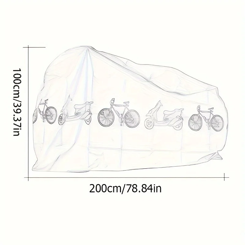Водонепроницаемый чехол для хранения велосипедов на открытом воздухе, устойчивый к ультрафиолетовому излучению, нейлоновый материал, пыленепроницаемый, можно вместить два велосипеда