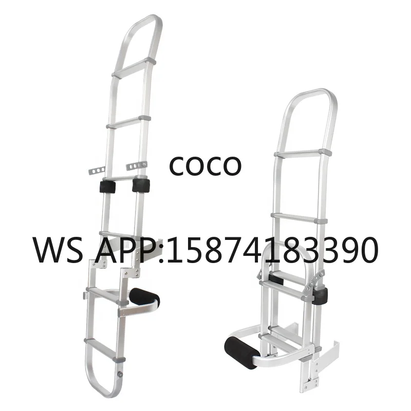 HEYRV High Quality Antioxidant RV Ladder Aluminum Alloy Folding Ladder for Motorhome Exterior & Indoor Use