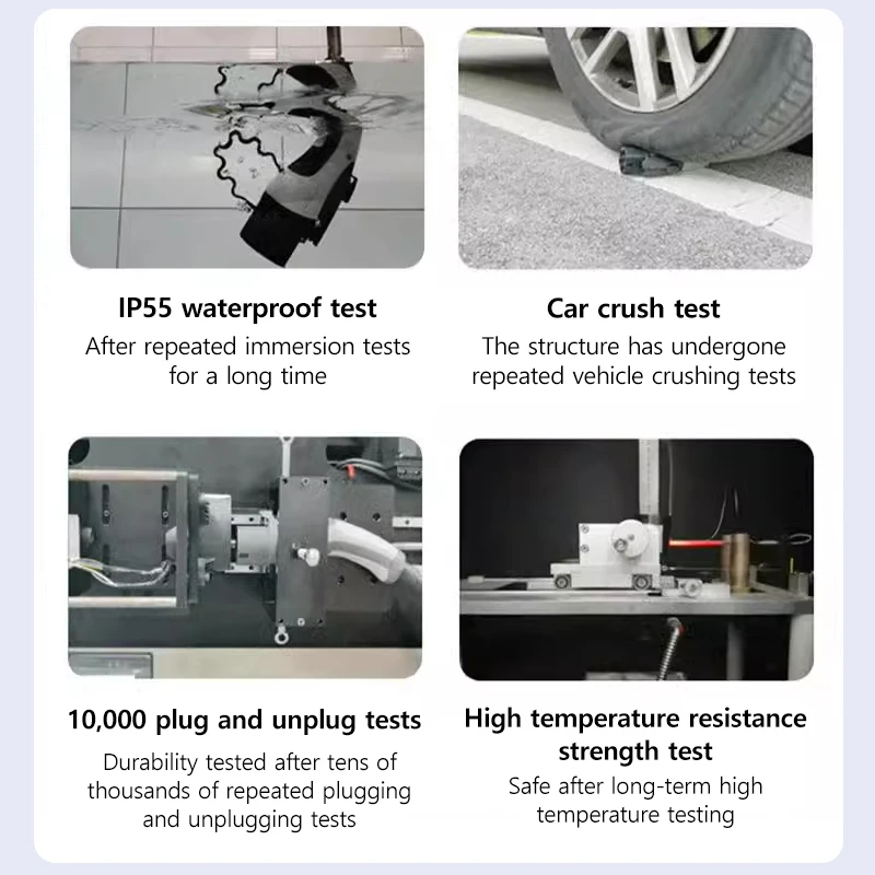 QIAO Level 2 EV-Ladegerät 7,5 m Kabel 7,3 kW 11 kW 22 kW WLAN Bluetooth APP-Verbindung Heim-Ladestation für Elektrofahrzeuge