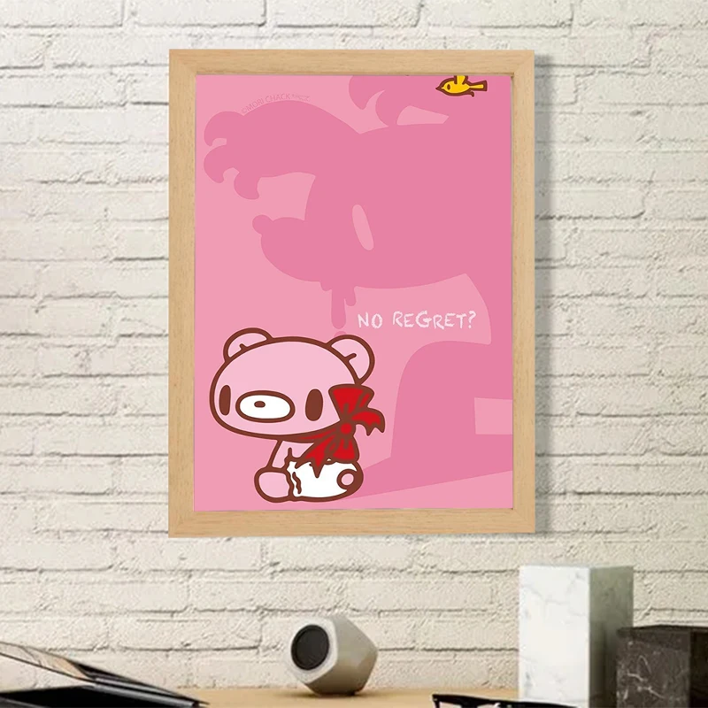 G-gloomy Bear Cartoon Canvas Decorations for the Room Decor Poster Decorative Painting Wall Art Home Decore With Free Shipping