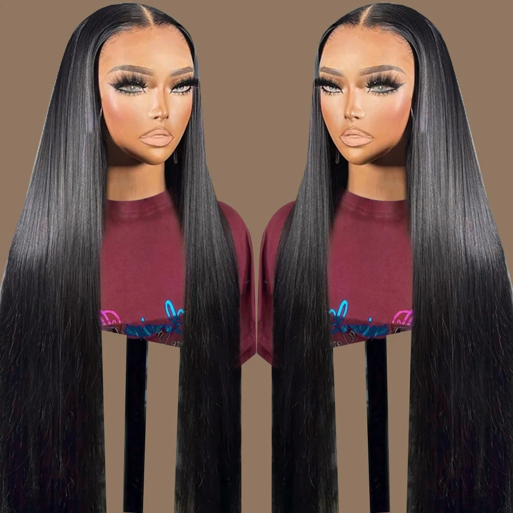 360 Full Lace Wigs 100% Human Straight Hair Mylockme Natural Pre Plucked Human Hair Hd Transparent Lace Frontal Wig