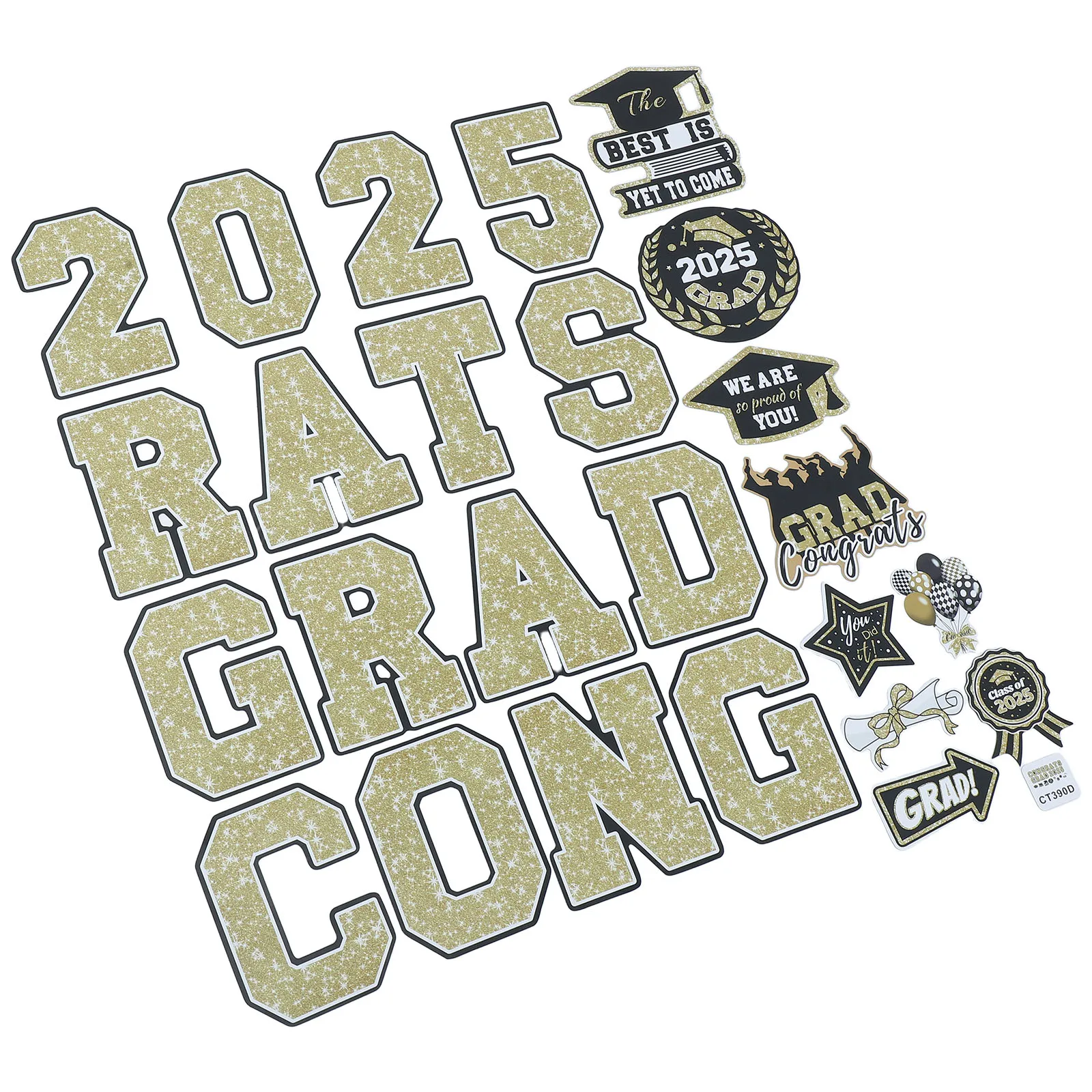 Graduation Car Stickers Magnets Fridge Decoration for Party Decals Pvc Travel Congrats Celebration