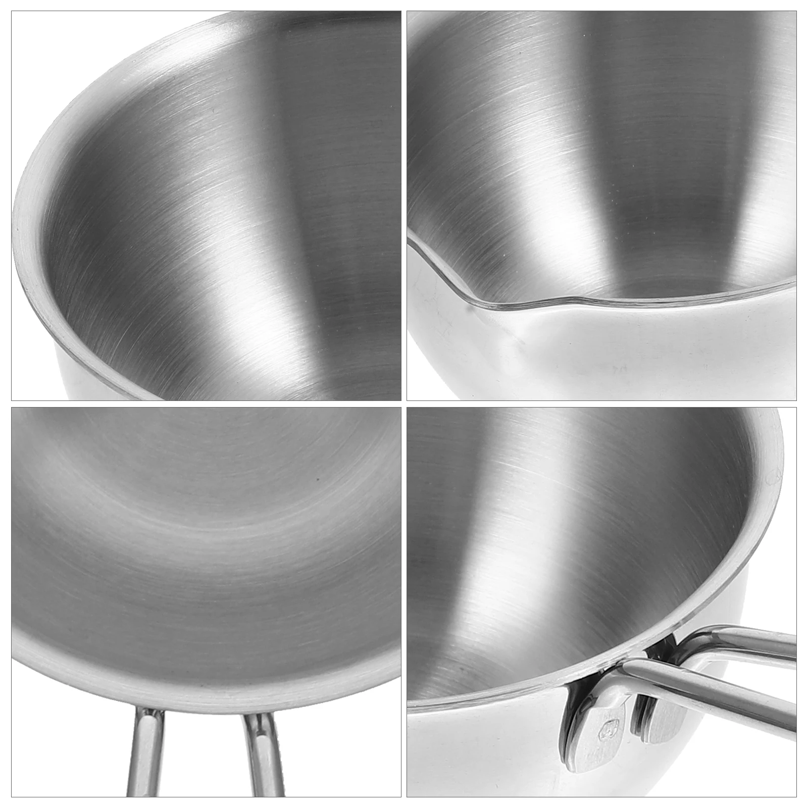 

Stainless Steel Saucepan With Scale Oil For Cooking Heat Resistant Long Handle Small Sauce Pan Non Stick Kitchen Gadgets Gifts