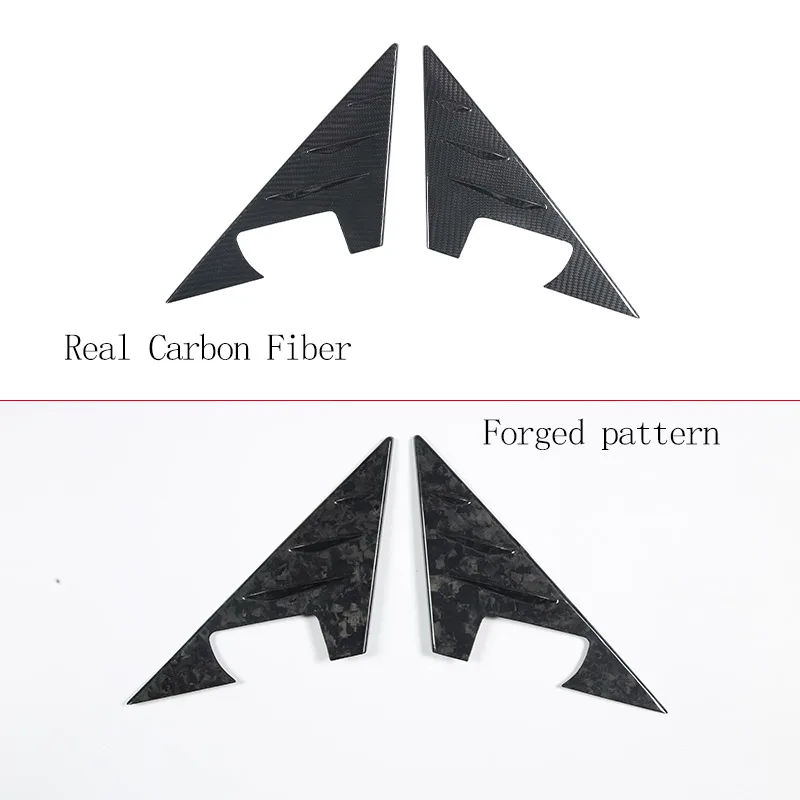 For BMW 3 Series G20 G28 2020-23 Real Carbon Fiber Rearview Mirror Side Triangle Spoiler Trim Decorative Sticker Car Accessories