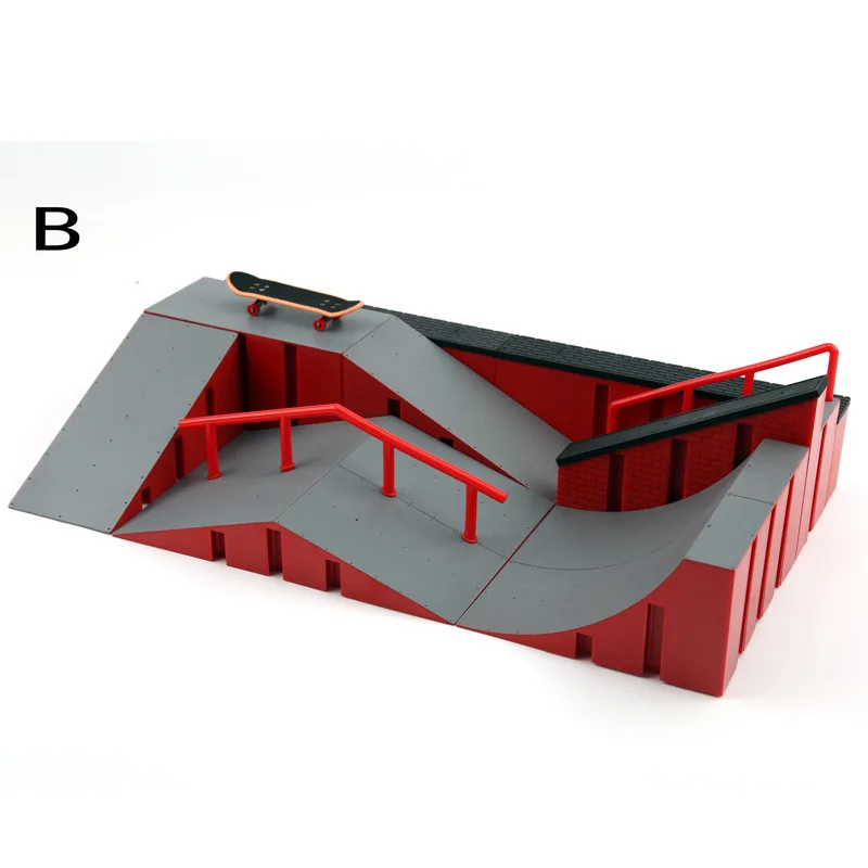 Skateboard da dito Grande scena Mini parco fai da te Piattaforma Stunt Ramp Pista Scale Luogo Combo Bambini Giocattoli per la casa al coperto Regali