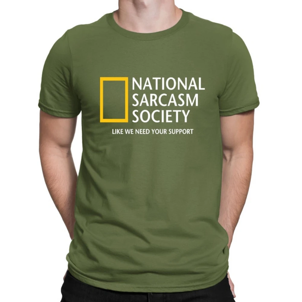 جمعية السخرية الوطنية الجغرافية محاكاة ساخرة تي شيرتات عجيبة رجل إمرأة الملابس تنفس Camisetas الحنين الرجعية