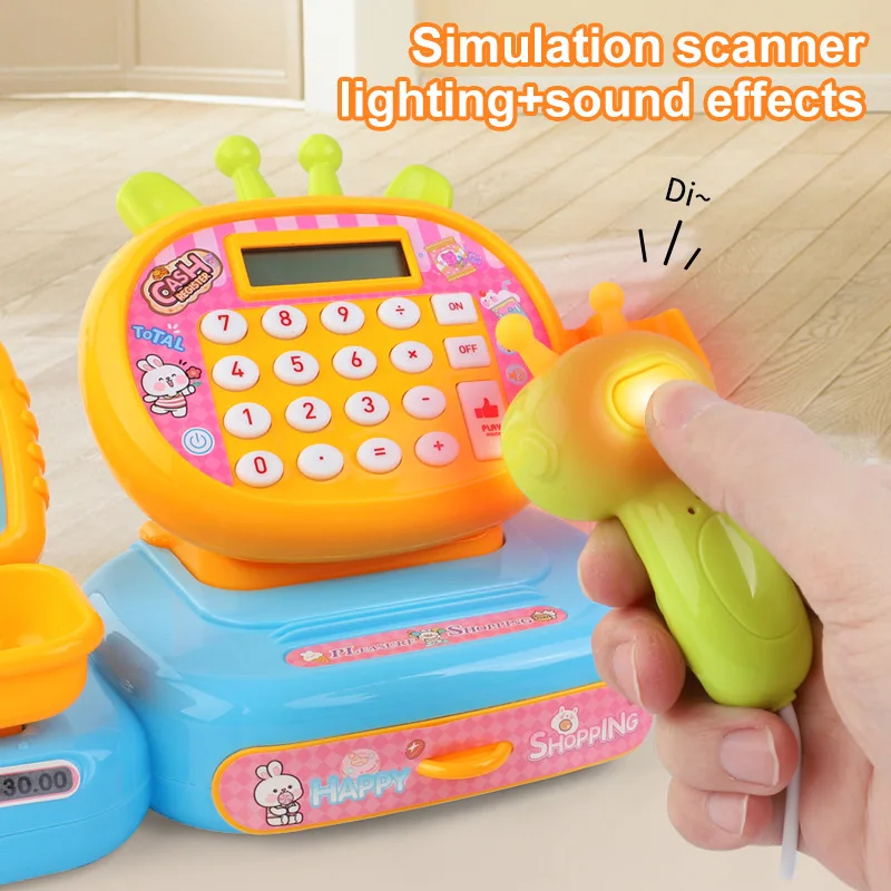 

Детский кассовый аппарат для супермаркета, игрушка, забавное обучающее моделирование, многофункциональный набор кассовых аппаратов для покупок в супермаркете