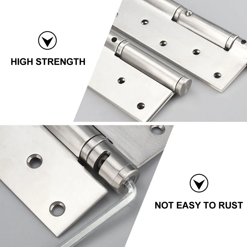 

2pcs Automatic Self Closing Hinges Heavy Duty Stainless Steel Door Hinge For Furniture Home Damping Adjustable Speed Bearing