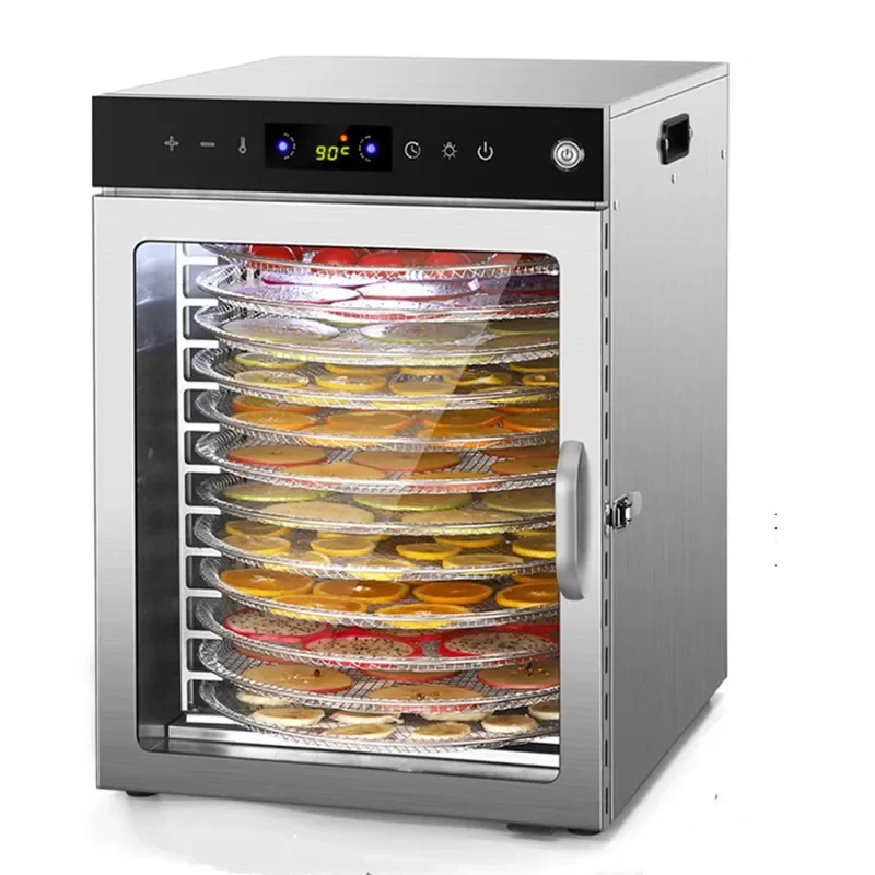 

12 layer Food dehydrator Multifunctional Rotation Dryer Fruit Machine 304 Stainless Steel Household And commercial