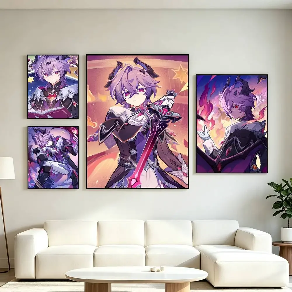 G-Genshin Durin Impact Poster High Quality Dorm Living Room Aesthetic Wall Decoration Painting s Gift