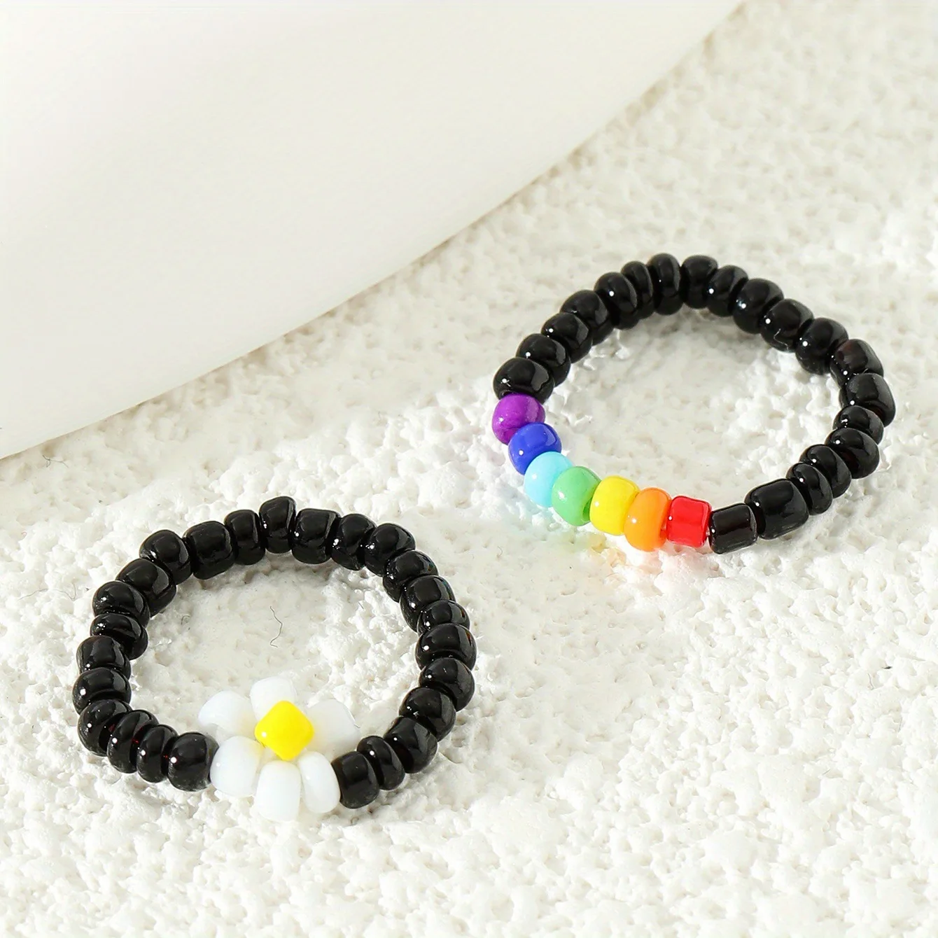 New style footwork Boho Beach Foot Ring Rainbow color Rice beads small flower foot ring set for women