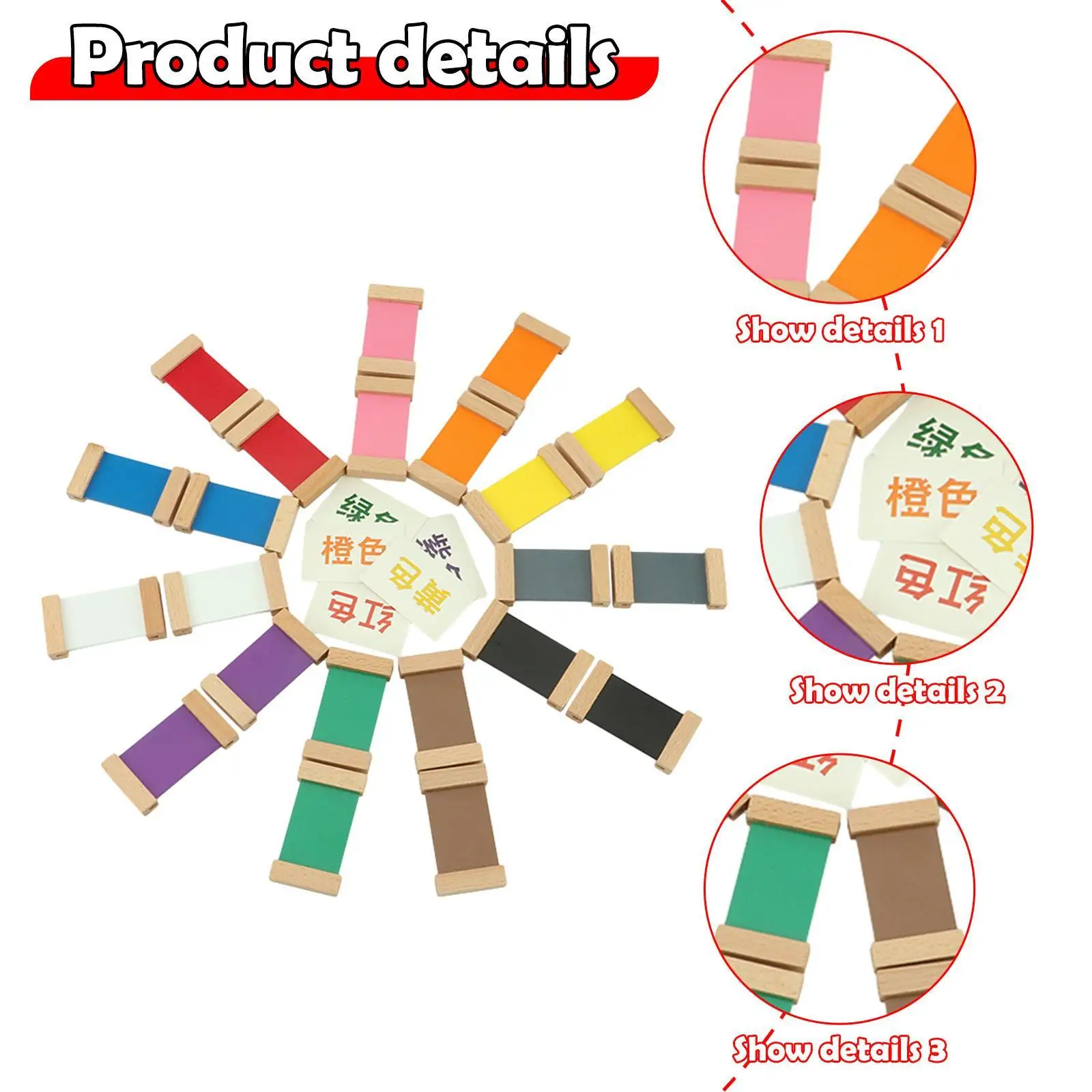 Montessori Color Toys Birthday Gift Children Boys and Girls Distinguish Colors Color Cognition Matching Color Recognition Toy
