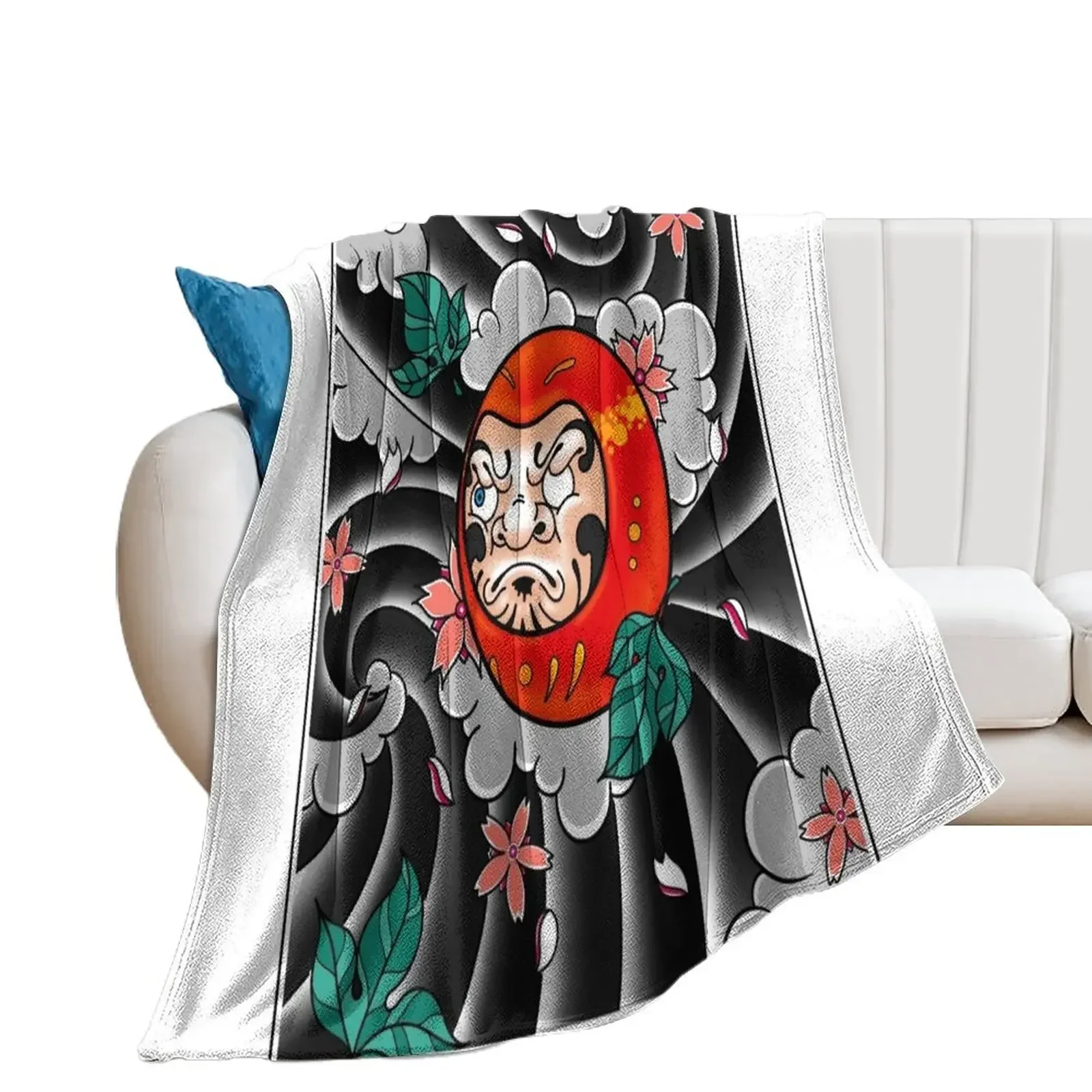 Daruma Doll Throw Blanket Stuffeds Large Blankets