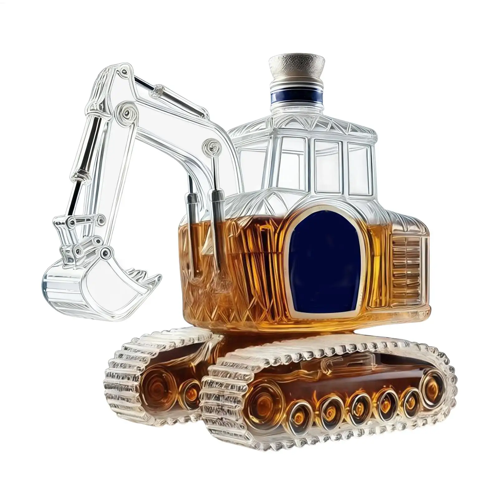 Liquor Decanter Excavator Shaped Glass Bottle Liquor Pourer Creative Whiskey Glass Decanter For Bourbon Home Bar Father gift