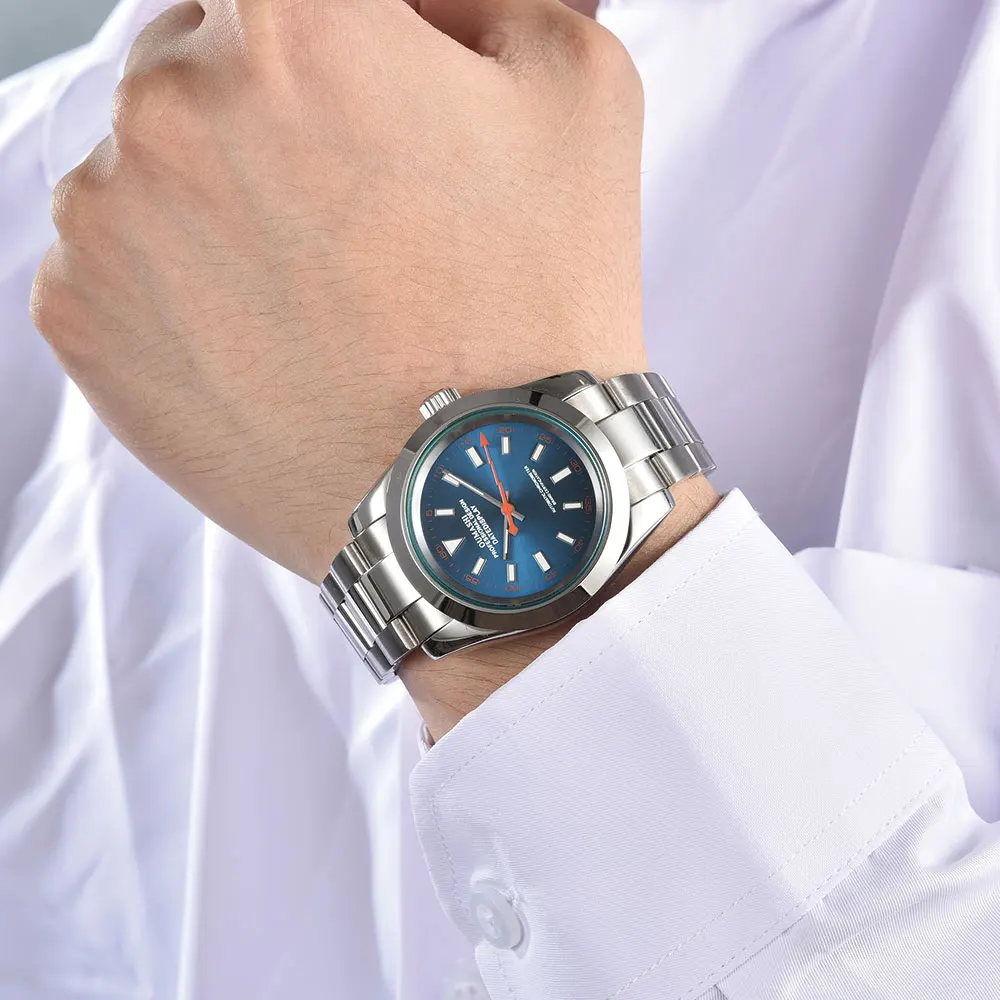 39 mm Luxusuhr NH35 Uhrwerk Businessuhr Saphirglas NH35 wasserdichte Armbanduhr 10 Bar