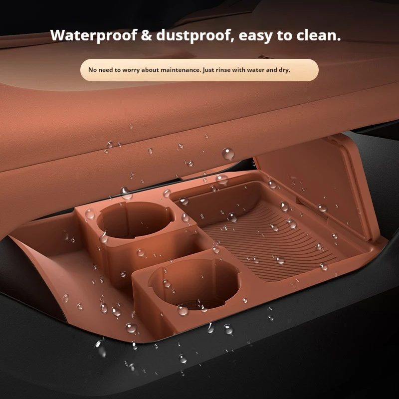 Adequado para caixa de armazenamento azul profundo s07 com material de silicone no nível inferior do painel de controle central acessórios do carro