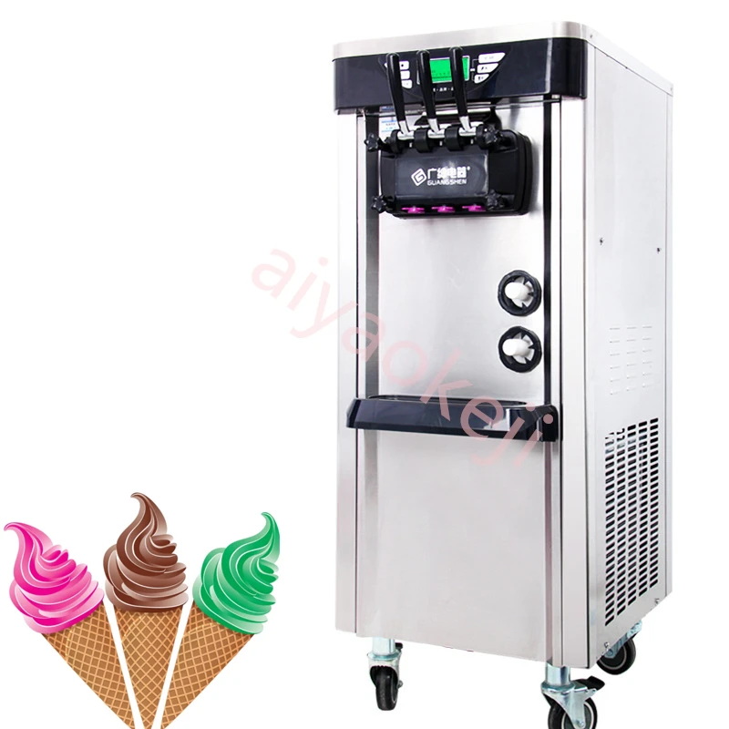 Comercial automático macio máquina de sorvete toque scree cone doce ice cream maker leite chá loja equipamentos