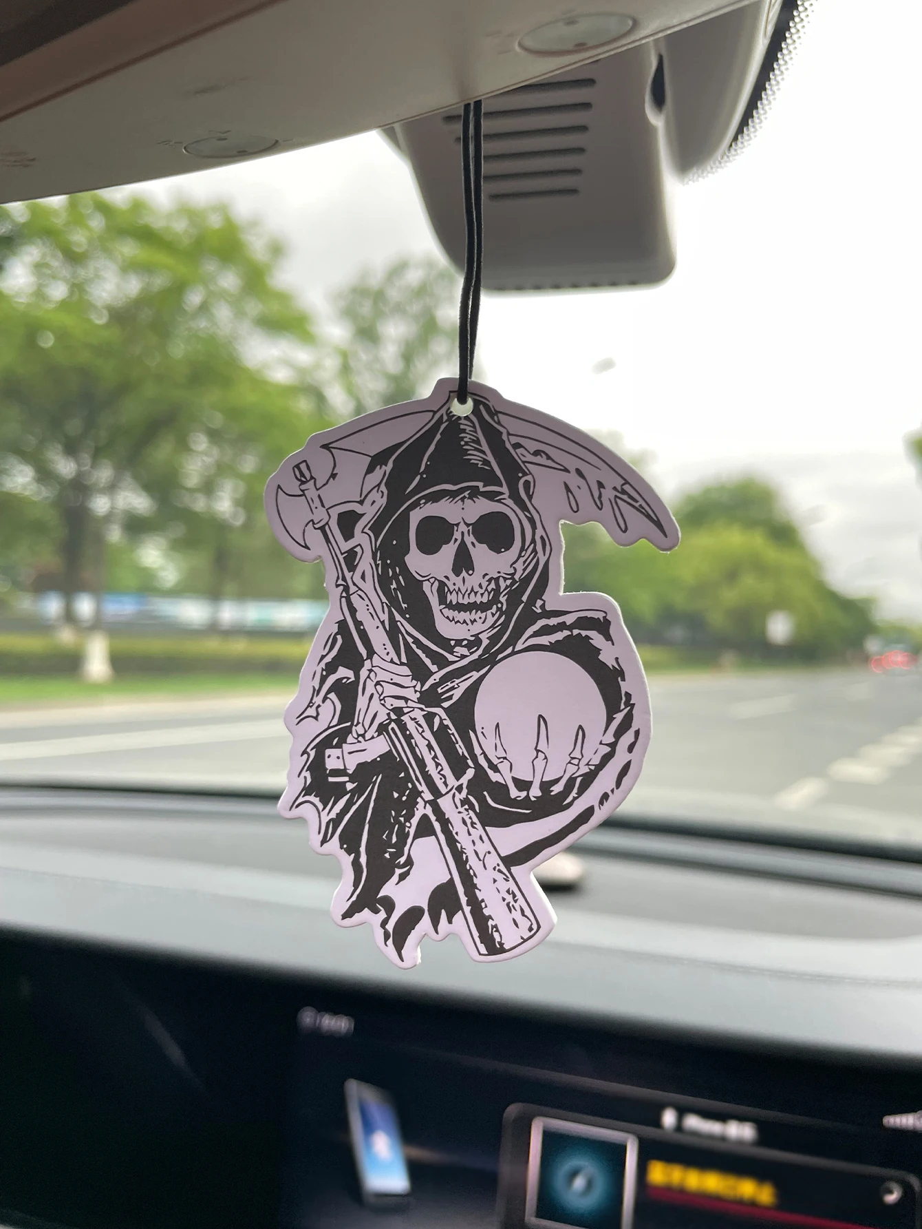 Skull, Hilton Fresh Scent, Perfume para Auto de Cinco Estrellas con Aroma Fresco y Ambientador No Tóxico |     Aceites Esenciales Naturales y Tabletas Aromáticas (Noroili/Pomelo/Cedro) |     Tipo colgante y de doble propósito como clip de ventilación |     Fragancia Duradera de 60 a 90 Días |     Desodoriza y Purifica el Aire |     Adecuado para Usar en Autos, Hogares, Armarios y Baños. |     Mismo aroma que el vendido en la tienda