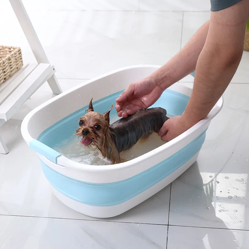 Dog Bathtub Puppy Bathing Basin Dog Pool Foldable  Dog Pool Cat Bathing Tub Portable Bathtub Home Clothing Cleaning Pet Products