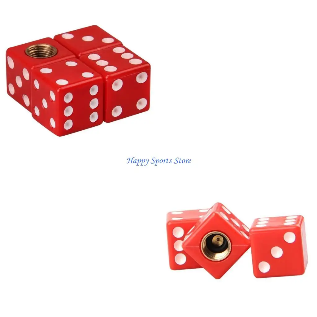 

Stem Caps Personality Dices Tire Caps,Universal Dust Proof Stem Covers for