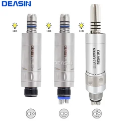 2/4/6 holes Internal Water Spray LED Air motor Dental Low speed air motor with Self Generator Led Motor stainless body