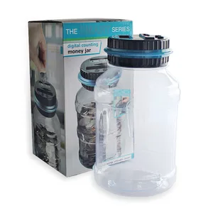 عداد البنك الالكتروني عملة رقمية LCD عد عملة نقدية صندوق توفير المال جرة عملات معدنية صندوق تخزين للدولار الأمريكي اليورو هدايا المال أفضل 8 صناديق توفير نقدي للمبيعات - رقم 6