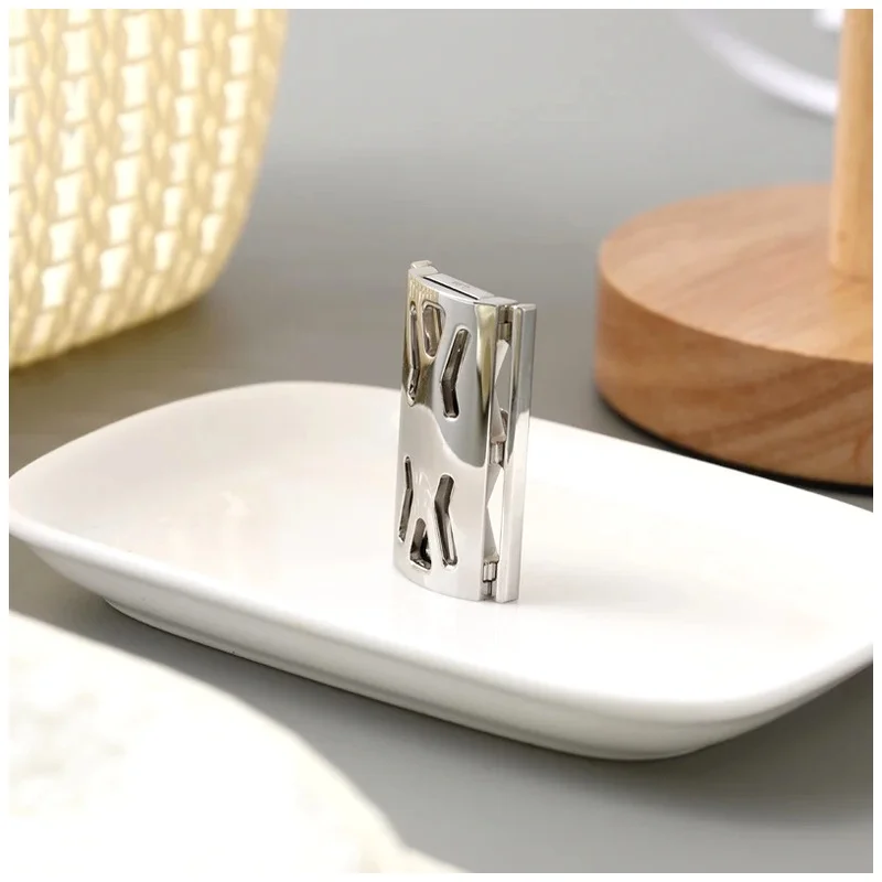 YAQI Safety Razor Head for Men With Hollowed Sentinel ssp 316 Stainless Steel Polished 0.90mm Blade Gap