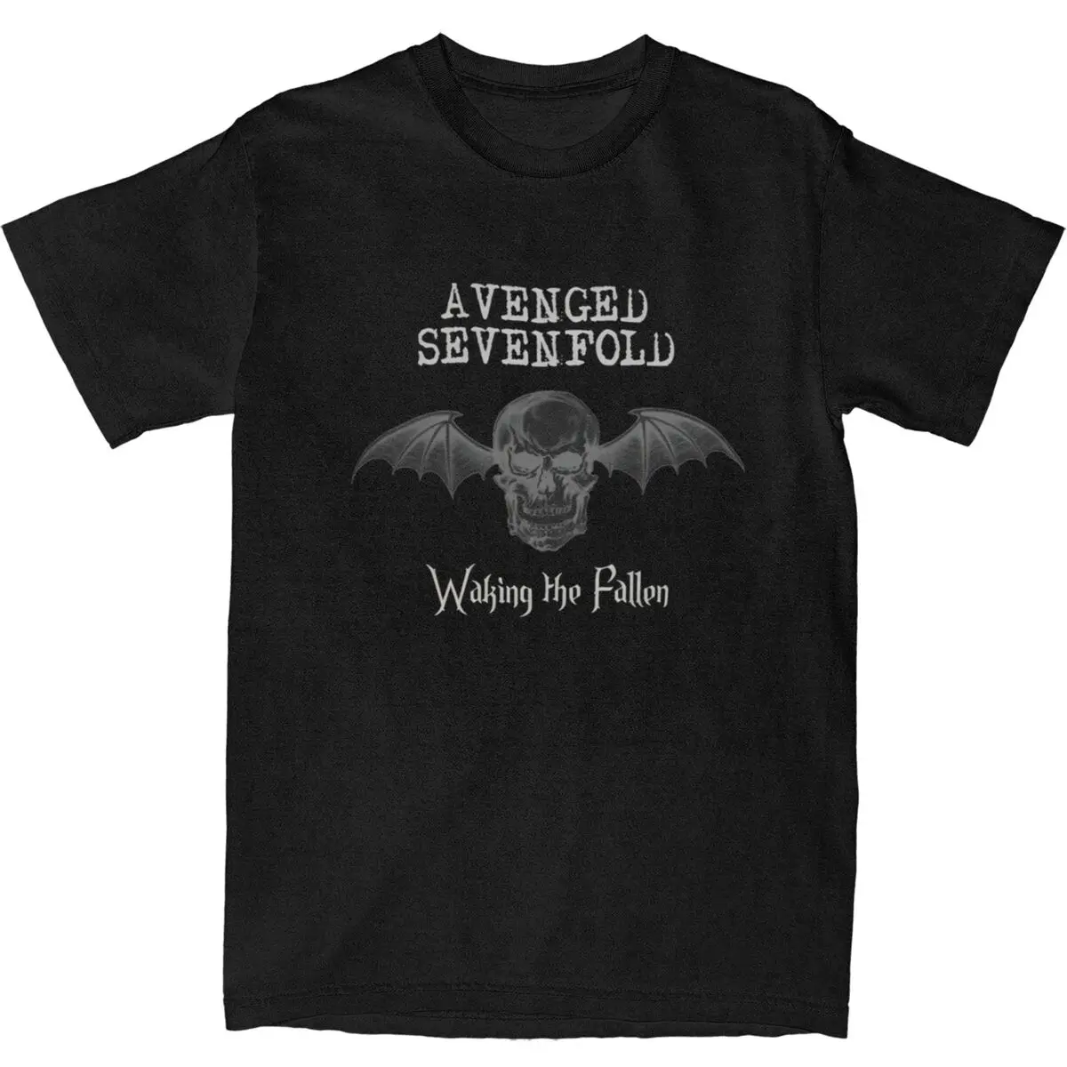 Men Skull Bat Avenged Sevenfold Cotton Tops Summer Y2K Basic Short Sleeve T Shirt Round Neck Fashion Casual Tee Shirt Big Size