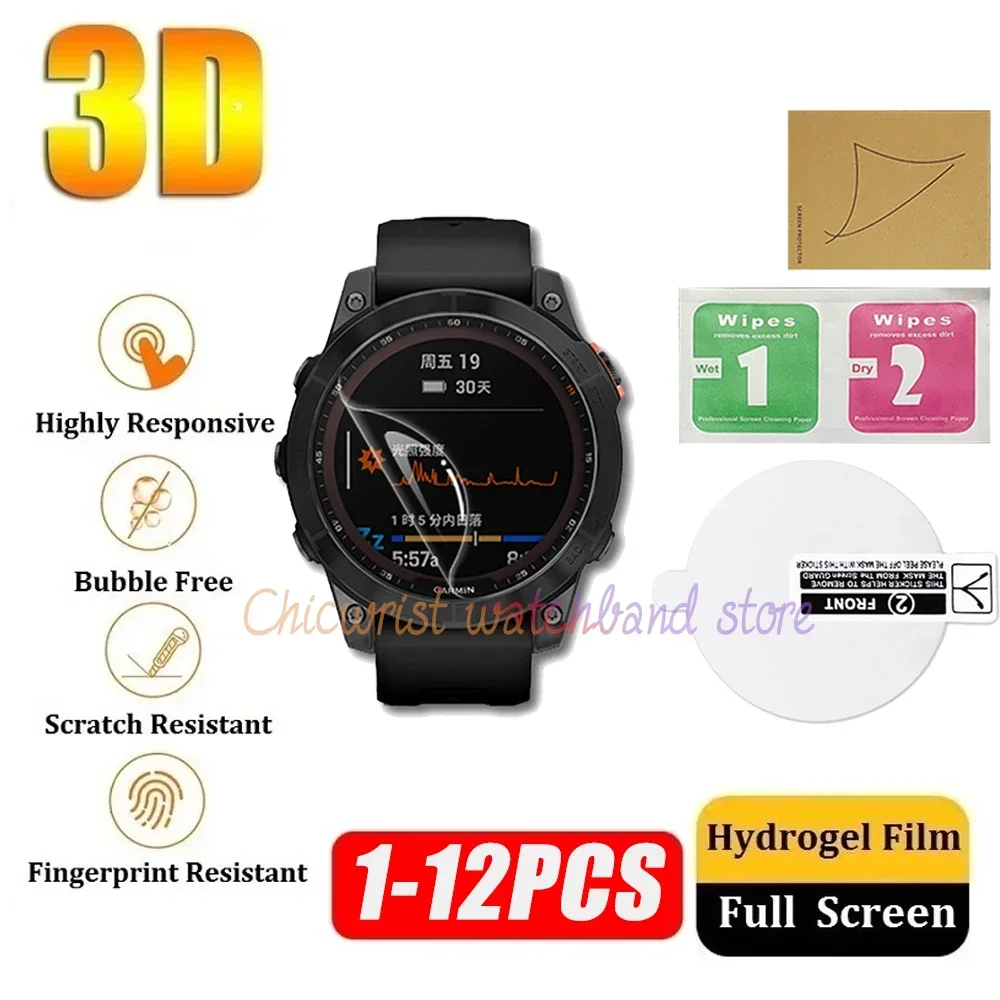 Protective Hydrogel Film on Garmin Fenix 7X 7S 7 6X 6S 6 Pro Fenix 5X 5S 5 Plus Screen Protector Foil Guard Forerunner 965 265