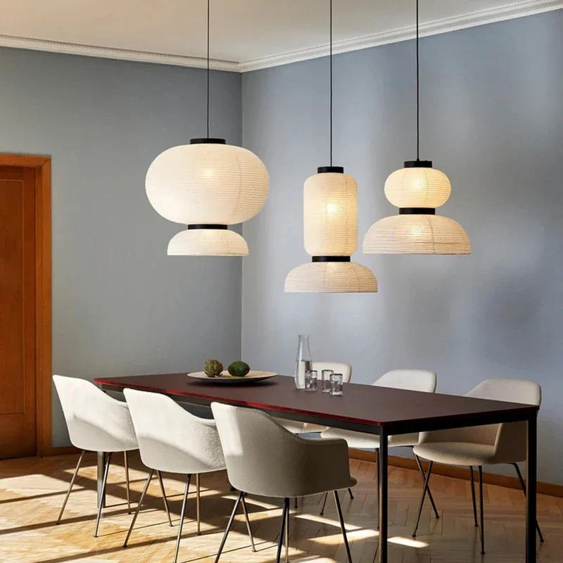 Nordic Designer Lamp Rice Paper Lantern Pendant Light for Living Room Bedroom Restaurant Home Decor Chandelier Lighting Fixtures