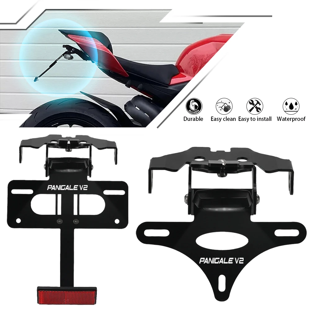 Motorcycle For Ducati Panigale V4 S R PANIGALEV4 SP SP2 Speciale 2018-2024 2023 2022 License Number Plate Holder Frame Bracket