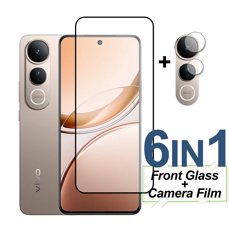 

Полное покрытие из закаленного стекла для ViVo V50 Lite 4G, защитная пленка для экрана, защитная пленка для объектива камеры телефона, пленка для ViVo V50 Lite 4G