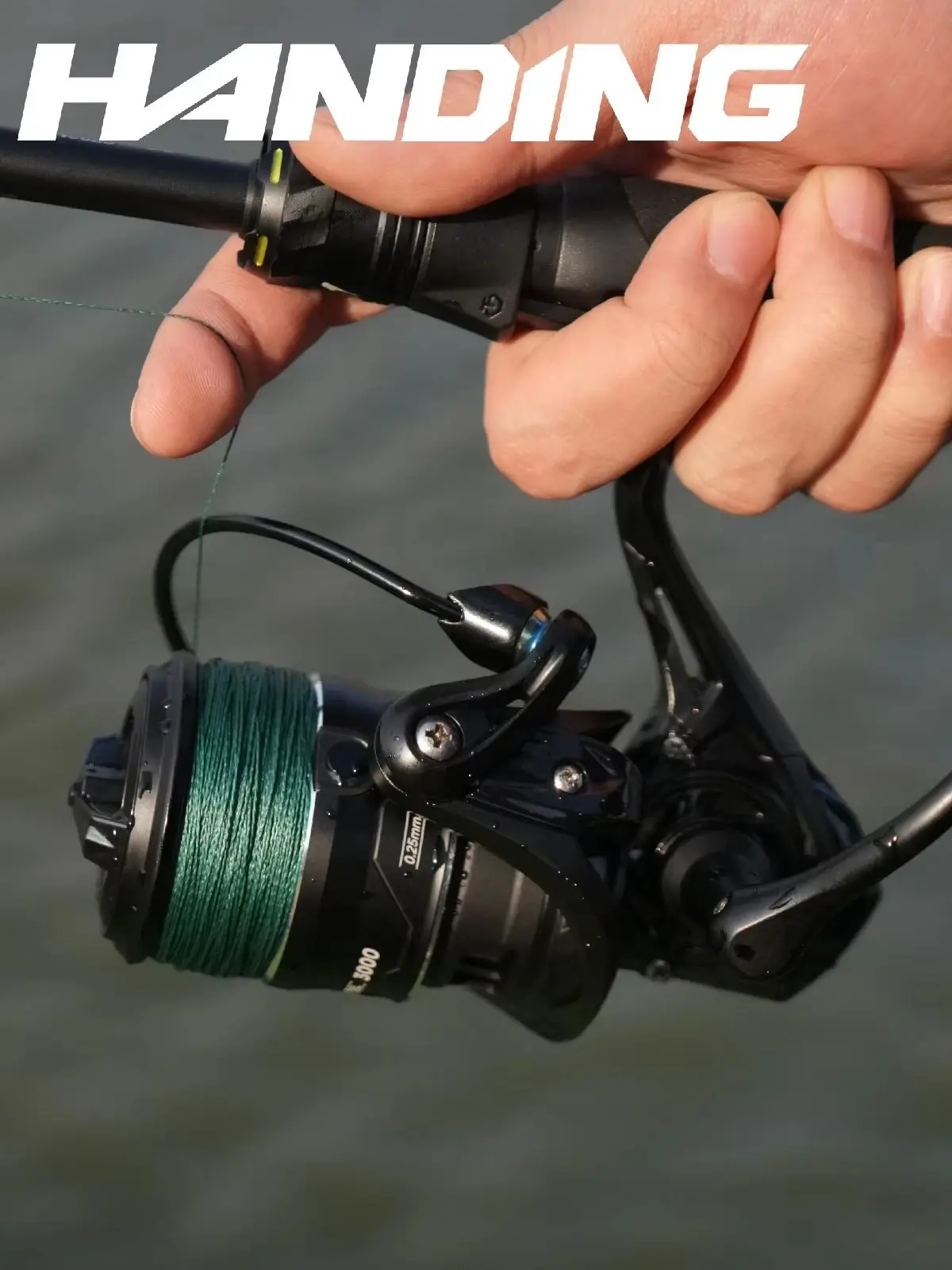 HANDING M1 Pro Spinnrolle Korrosionsbeständige Meerwasser-Angelrolle 9+1 Kugellager 15KG Max Bremskraft für Großfisch-Angeln