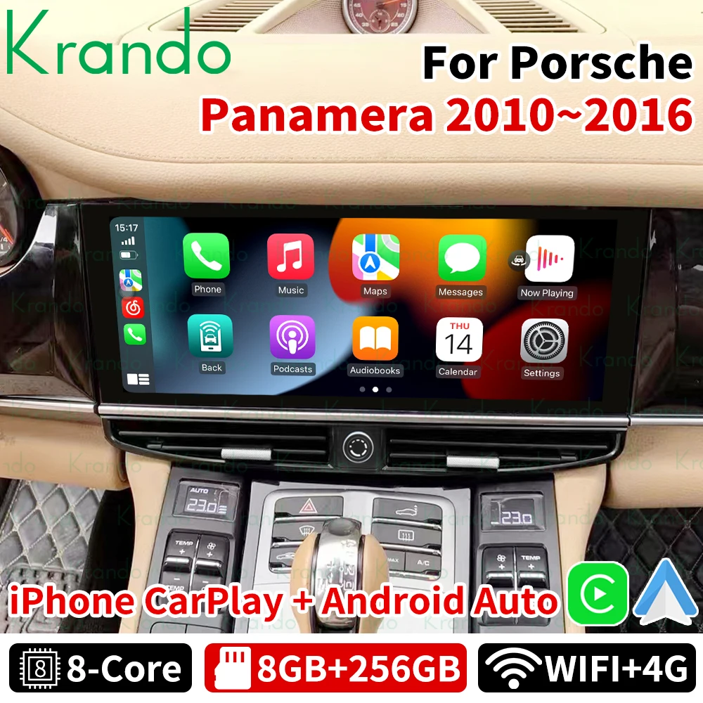 Krando 12.3 Inch Android System Wireless Carplay AUTO For Porsche Panamera 970 G1 2010-201 CarPlay CIC NBT Car Video Players GPS