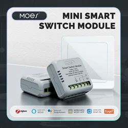 Moes estrela anel série mini tuya wifi/zigbee interruptor inteligente módulo diy interruptor de luz 1/2 gang controle remoto trabalho alexa google casa