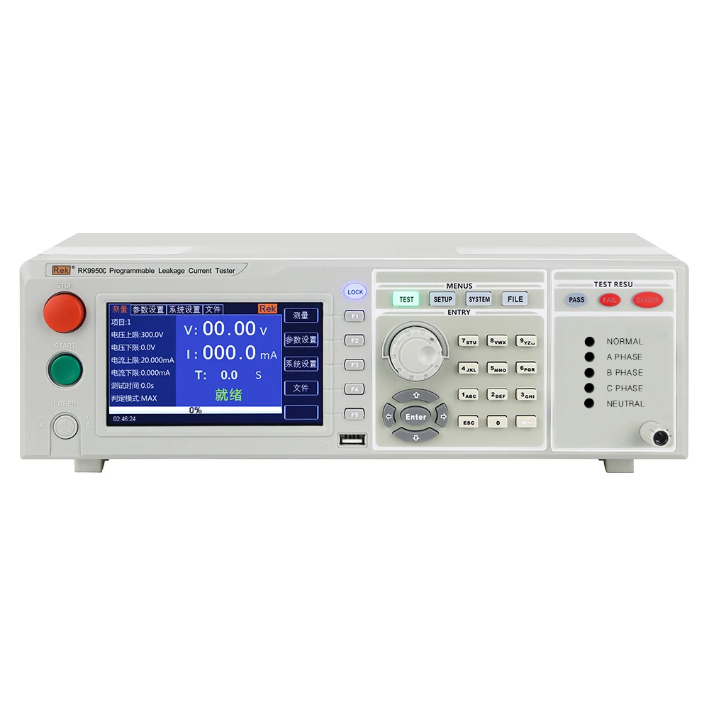 

Rek RK9950/RK9950A/RK9950B/RK9950C Программный тестер тока утечки Напряжение нагрузки переменного тока 0–300 В со встроенной вспышкой 16 м
