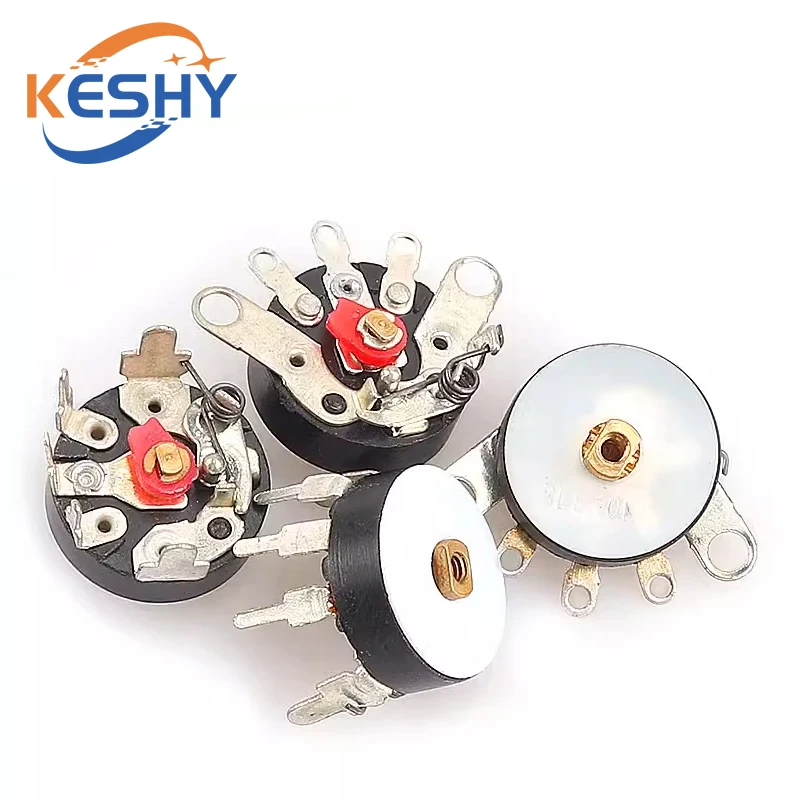 5PCS RV12MM Straight Angle Radio Potentiometer RV12MM B10K B103 B503 B50K Power Amplifier Volume Potentiometer With Switch New
