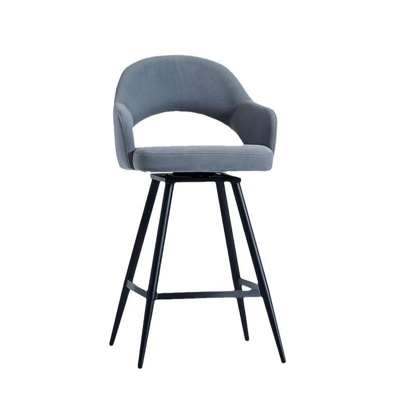 LH backrest rotatable western restaurant modern simple home wrought iron high stool