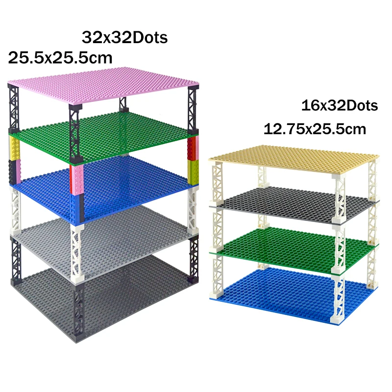 Double-sided Base Plates 32*32 Plastic Small Bricks Plate Compatible Classic Dimensions Building Blocks Construction Pillar Toys