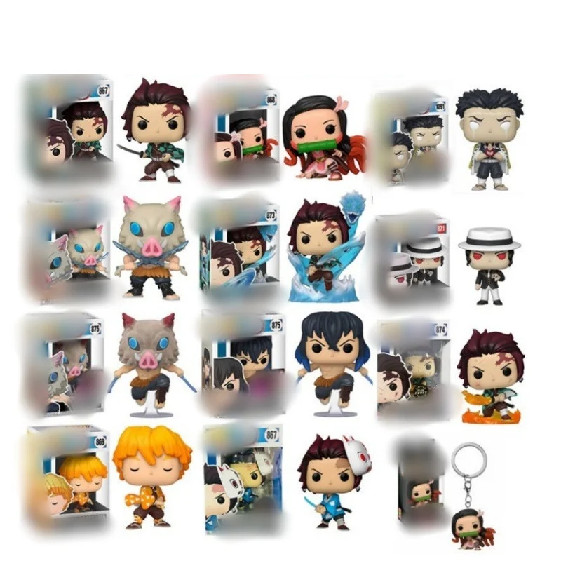 

Anime Demon Slayer Series Tokitou Muichirou Izosuke Kamado Tanjirou Vinyl Figure Collection Model Toys Key Chain 10cm