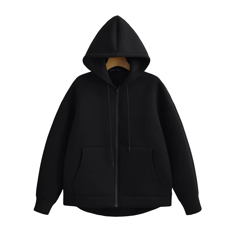 Zipper Hoodies Women Autumn Winter Fashion Casual Solid Long Sleeve Hood Shirt Loose Sweatshirts Streetwear Jacket Outerwear