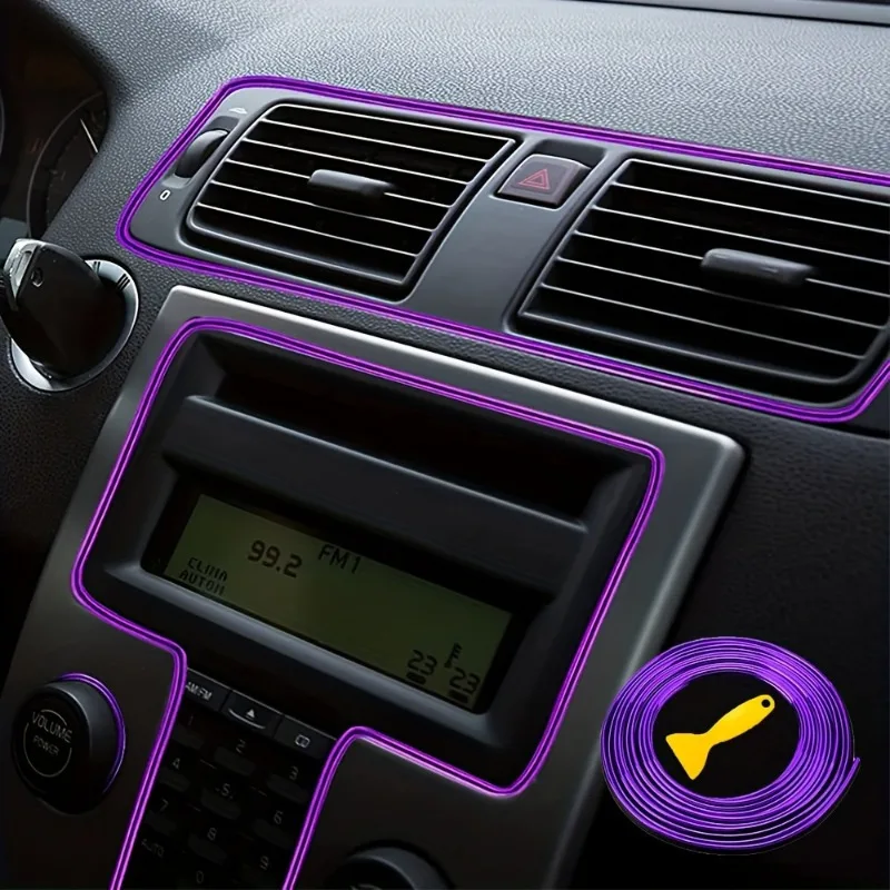 Two 3m car door center console gaps, dashboard decorative strips, chrome plated bright strips modified products