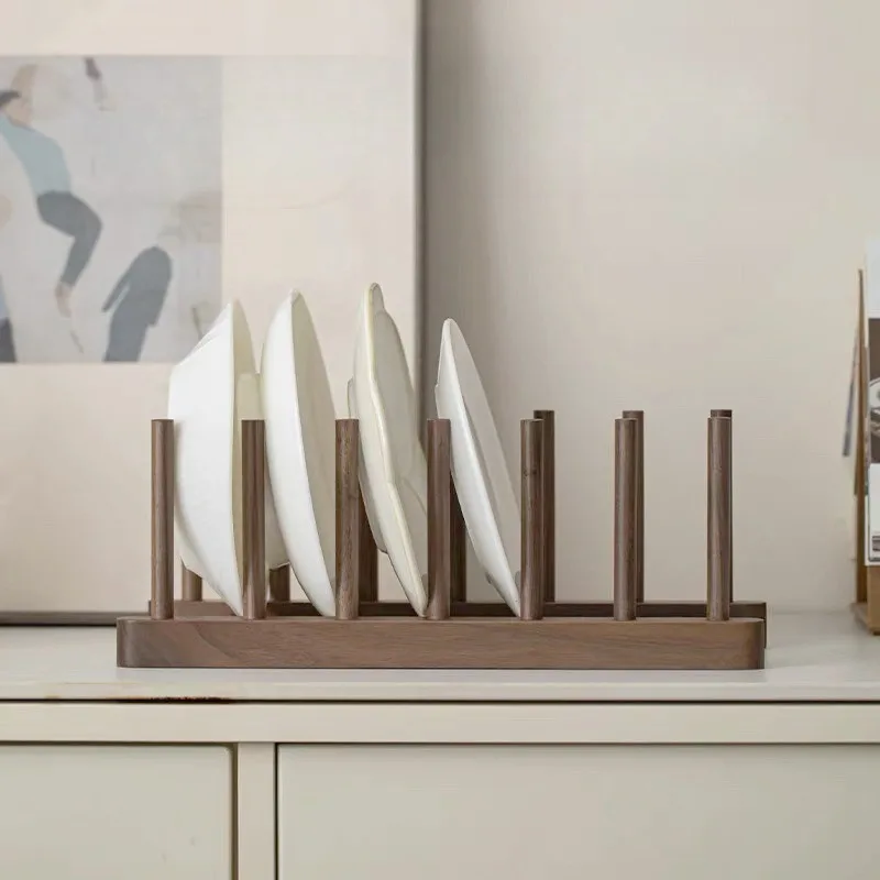 Tableware Holders Luxurious Vintage Wooden Holders Kitchen Dish and Spoon Drying Storage Racks Modern Kitchens Accessories