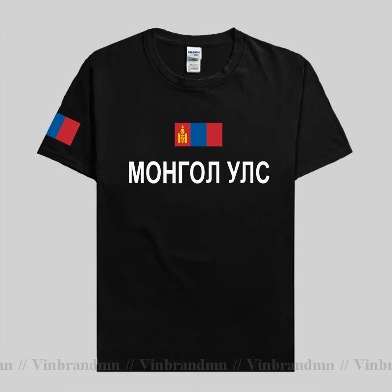 Mongolia Men T Shirt New Fashion 2023 Jersey Nation Team 100% Cotton T-shirt Clothing Tees Country Sporting MNG Mongol Mongolian