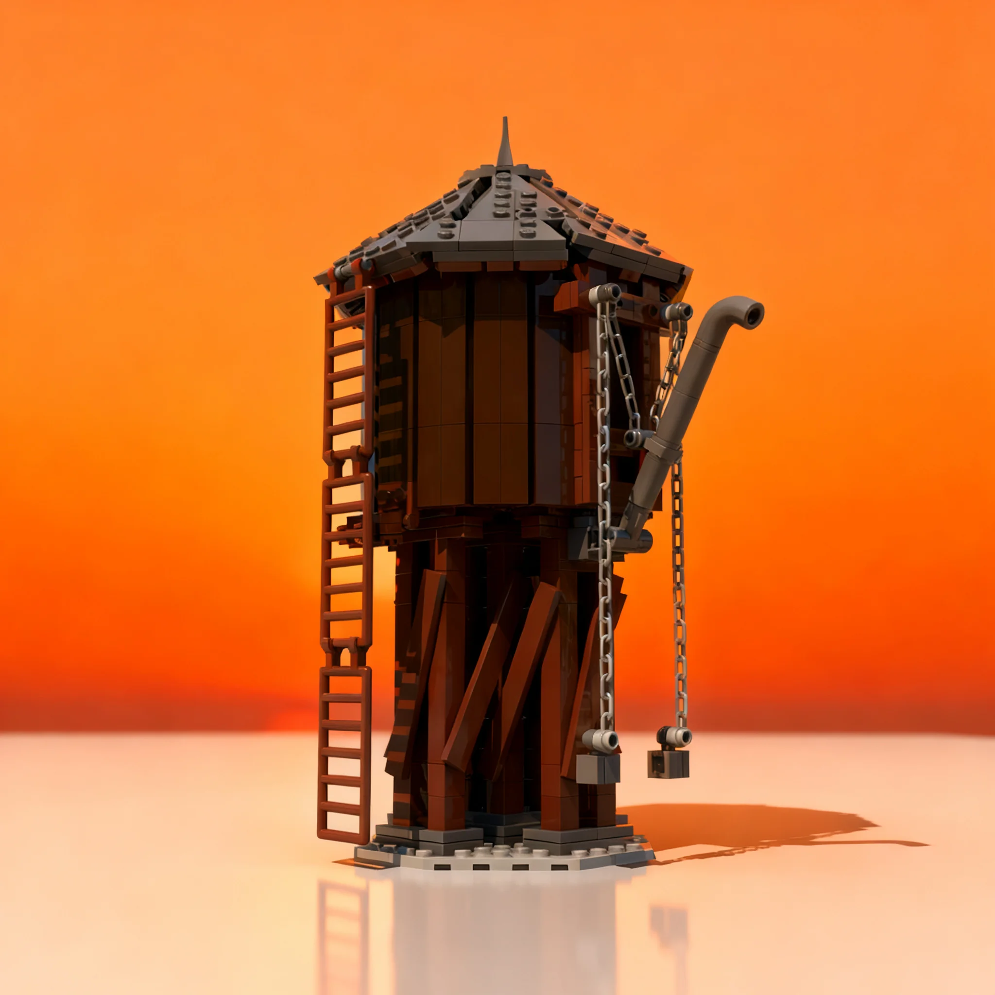 663pcs MOC Disnay New Orleans Square Water Tower Model Building Blocks Christmas Gift Craft 3D DIY Display Collection Assemble