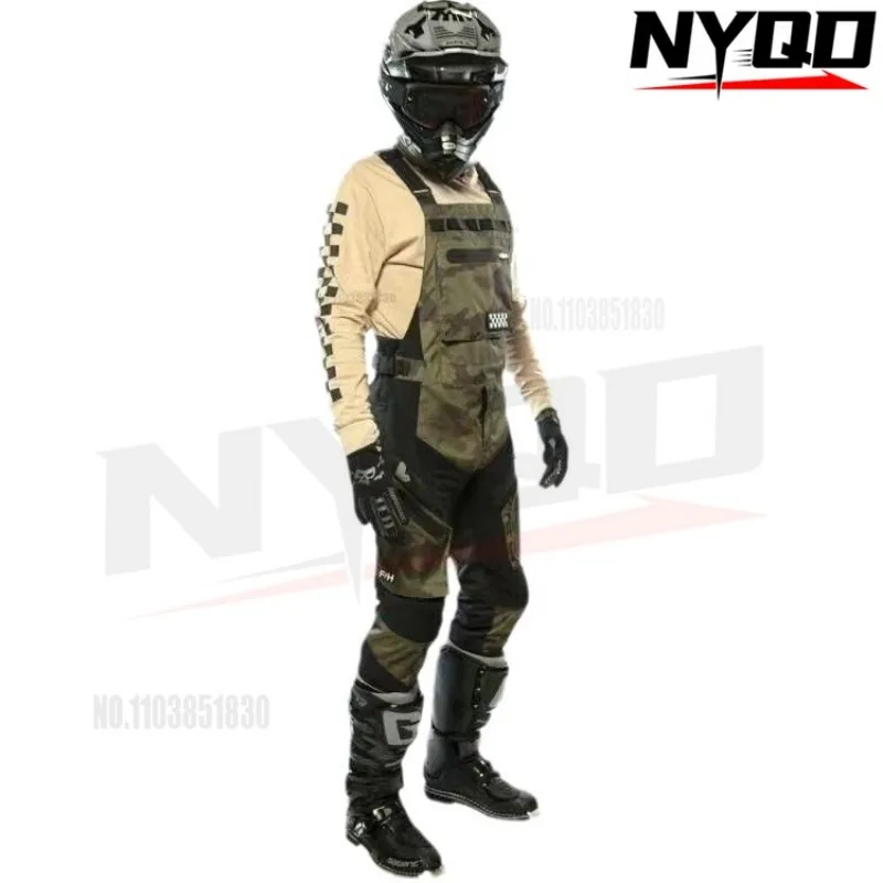 Nueva motocicleta todoterreno, deportes al aire libre, montaña, transpirable, resistente al desgaste, pantalones con arnés para montar, pantalones de motocross, pantalones cargo para hombres