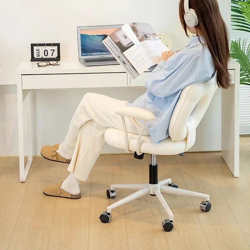 Throne Swivel Office Chair Study Vanity Arm Ergonomic Luxury Lounge Office Chair Nordic Computer Silla Oficina Salon Furniture