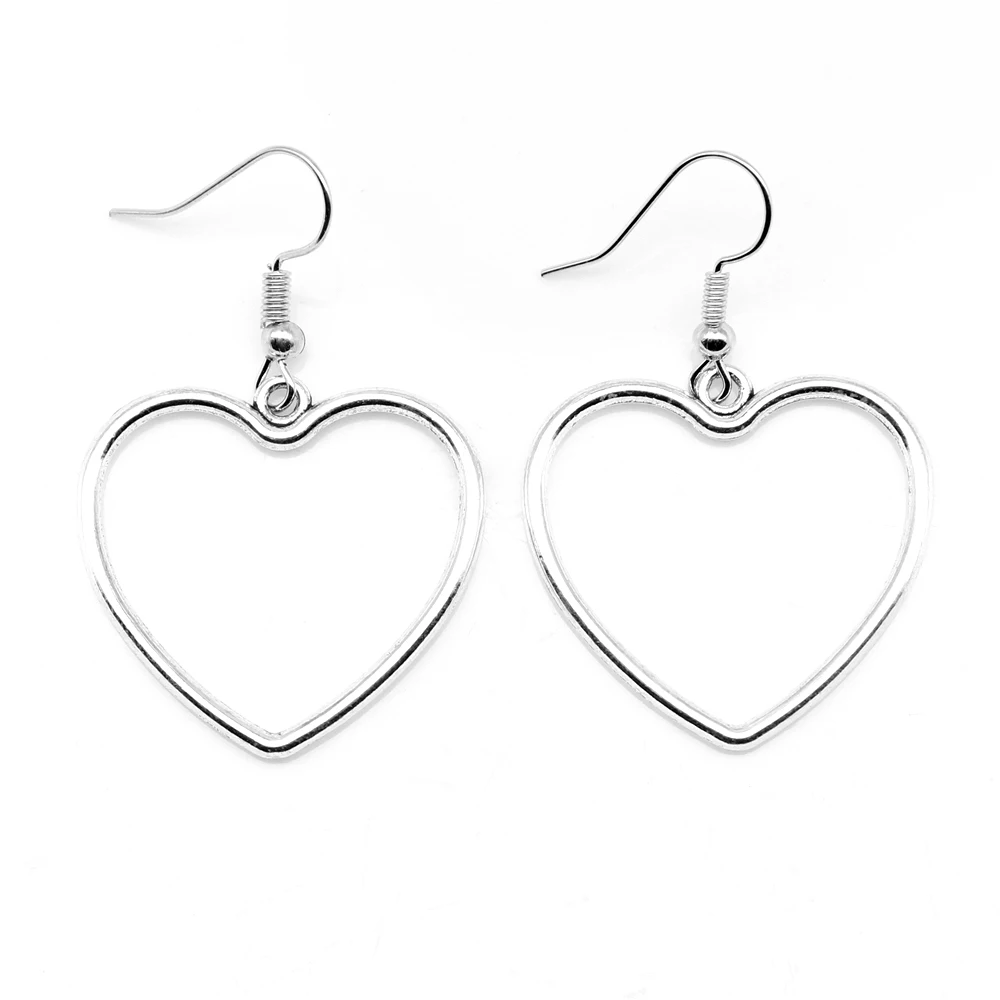 1 Pair 29x30mm Skeleton Peach Heart Trendy Earing Best Gift