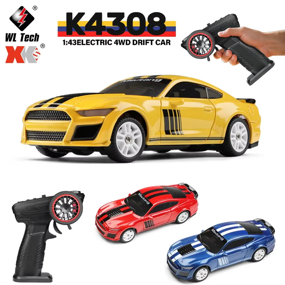 

WLtoys 1:43 K4308 2.4G Racing Mini RC Car 14KM/H 4WD Electric High Speed Remote Control Drift Toys for Children Gifts