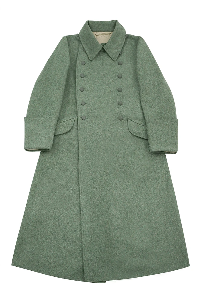 GUGA-004สงครามโลกครั้งที่สองเยอรมัน M40 Heer EM Fieldgrey ขนสัตว์ Greatcoat